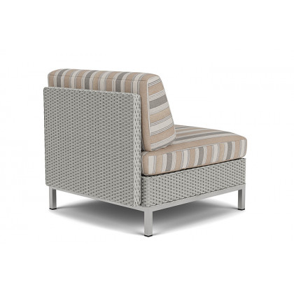 Lloyd Flanders™ Elements Armless Lounge Chair with Loom - Platinum
