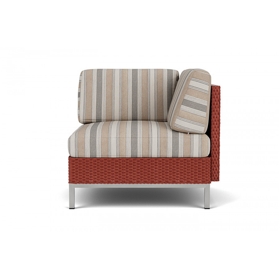 Lloyd Flanders™ Elements Corner Sectional with Loom Back - Terracotta