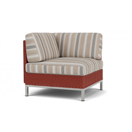 Lloyd Flanders™ Elements Corner Sectional with Loom Back - Terracotta