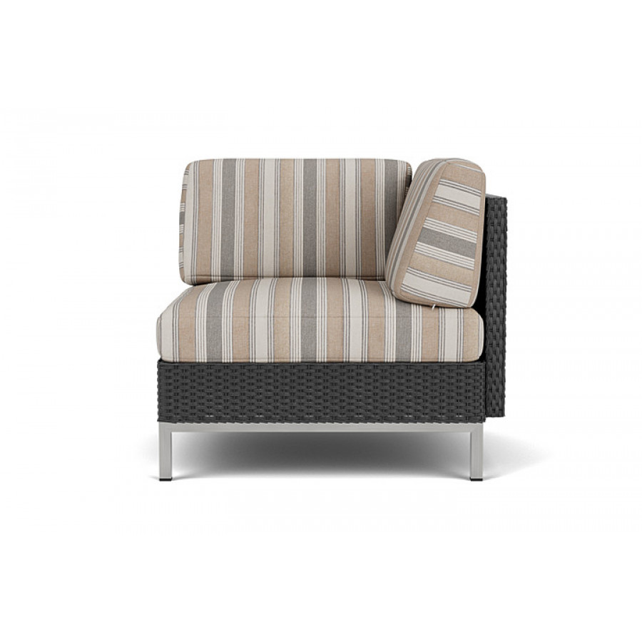 Lloyd Flanders™ Elements Corner Sectional with Loom Back - Charcoal