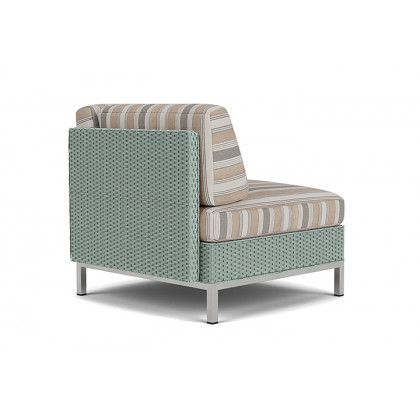 Lloyd Flanders™ Elements Corner Sectional with Loom Back - Sea Glass