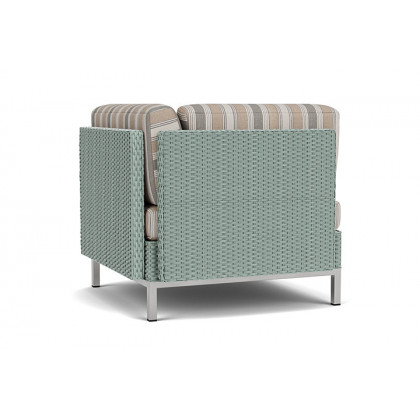 Lloyd Flanders™ Elements Corner Sectional with Loom Back - Sea Glass