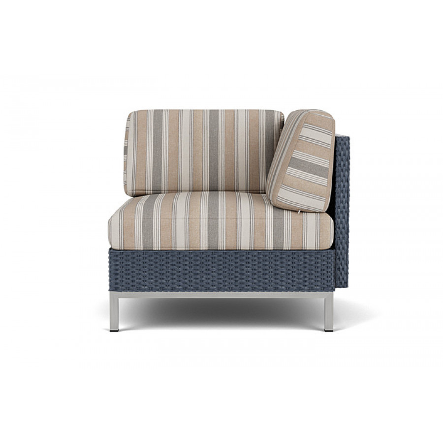 Lloyd Flanders™ Elements Corner Sectional with Loom Back - Denim Blue