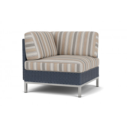 Lloyd Flanders™ Elements Corner Sectional with Loom Back - Denim Blue