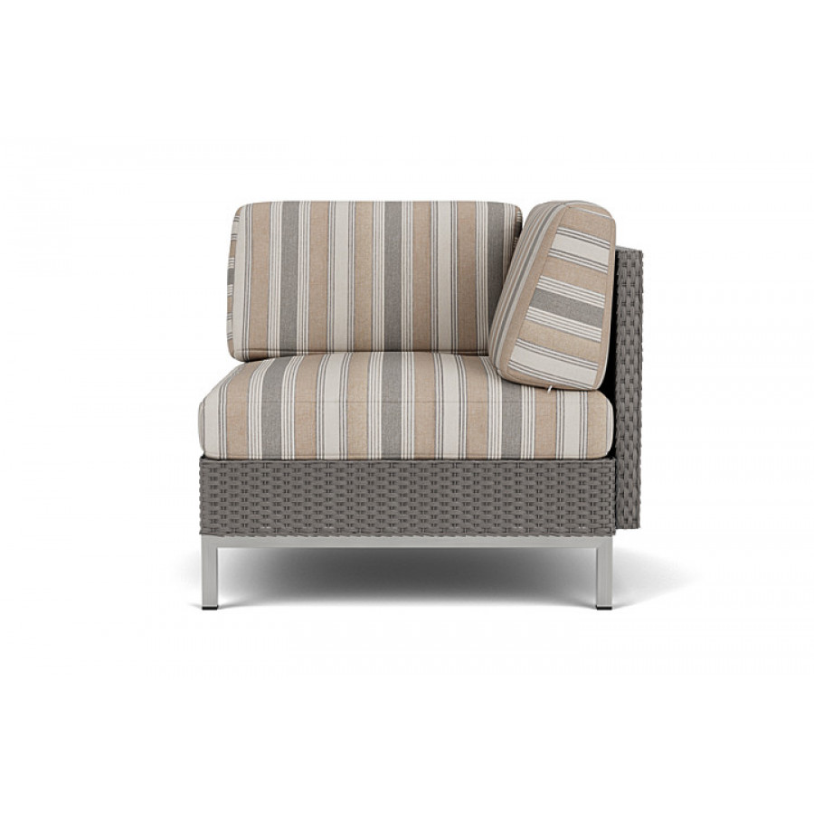 Lloyd Flanders™ Elements Corner Sectional with Loom Back - Pewter
