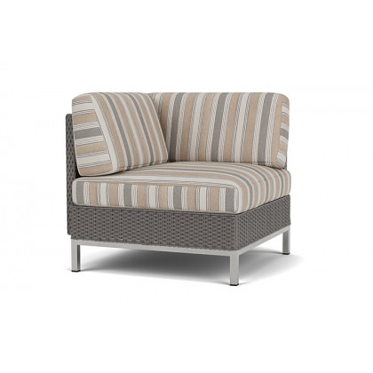 Lloyd Flanders™ Elements Corner Sectional with Loom Back - Pewter