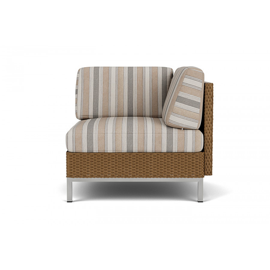 Lloyd Flanders™ Elements Corner Sectional with Loom Back - Hickory