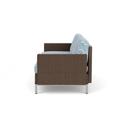 Lloyd Flanders™ Elements Settee with Loom Arms and Back - Bark
