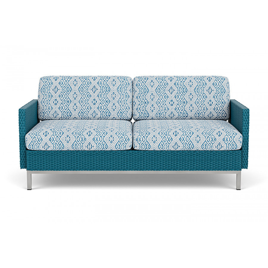 Lloyd Flanders™ Elements Settee with Loom Arms and Back - Peacock