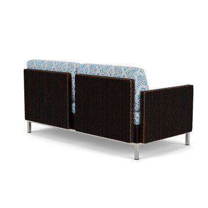 Lloyd Flanders™ Elements Settee with Loom Arms and Back - Mink