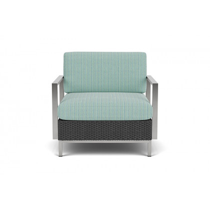 Lloyd Flanders - Elements Lounge Chair with Stainless Steel Arms and Back