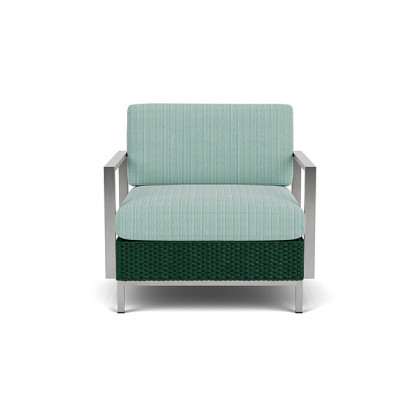 Lloyd Flanders - Elements Lounge Chair with Stainless Steel Arms and Back