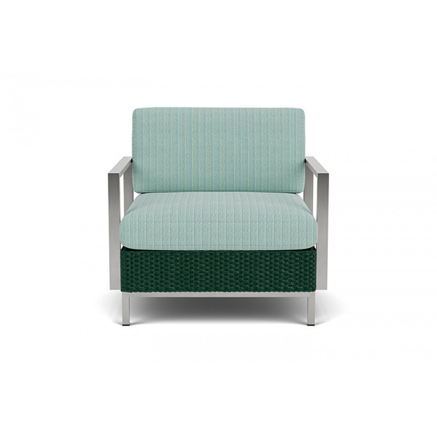 Lloyd Flanders™ Elements Lounge Chair with Stainless Steel Arms and Back - Woodland