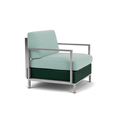 Lloyd Flanders™ Elements Lounge Chair with Stainless Steel Arms and Back - Woodland
