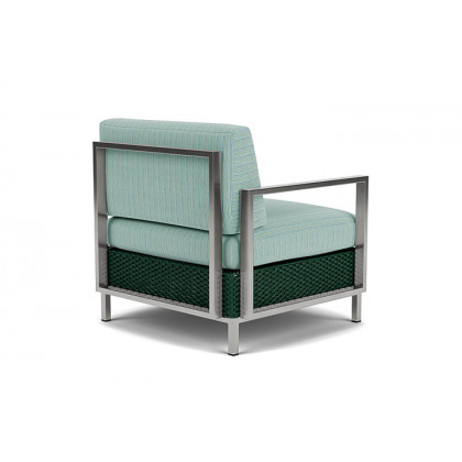 Lloyd Flanders™ Elements Lounge Chair with Stainless Steel Arms and Back - Woodland