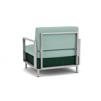 Lloyd Flanders™ Elements Lounge Chair with Stainless Steel Arms and Back - Woodland