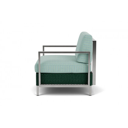 Lloyd Flanders™ Elements Lounge Chair with Stainless Steel Arms and Back - Woodland