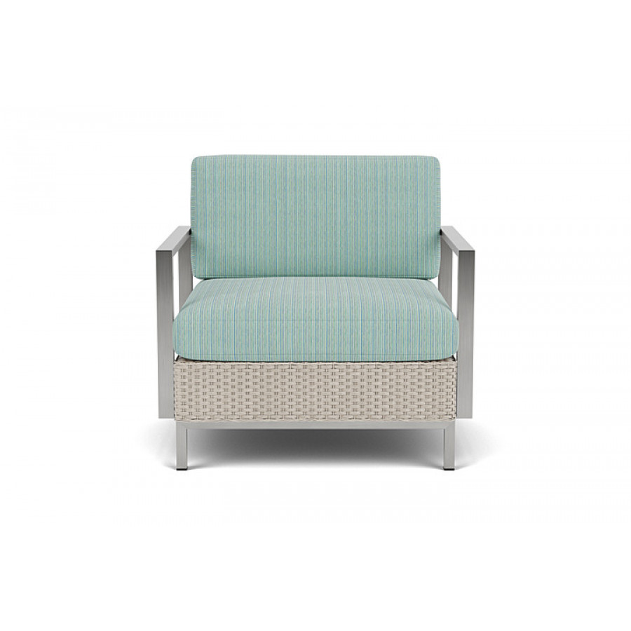 Lloyd Flanders™ Elements Lounge Chair with Stainless Steel Arms and Back - Linen