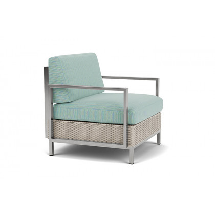 Lloyd Flanders™ Elements Lounge Chair with Stainless Steel Arms and Back - Linen