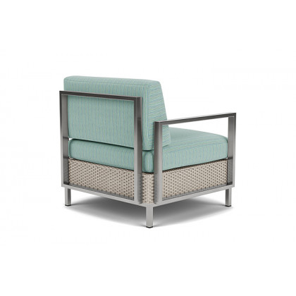 Lloyd Flanders™ Elements Lounge Chair with Stainless Steel Arms and Back - Linen