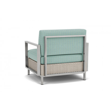 Lloyd Flanders™ Elements Lounge Chair with Stainless Steel Arms and Back - Linen