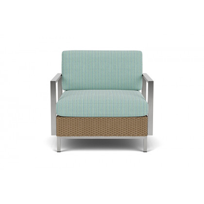 Lloyd Flanders - Elements Lounge Chair with Stainless Steel Arms and Back