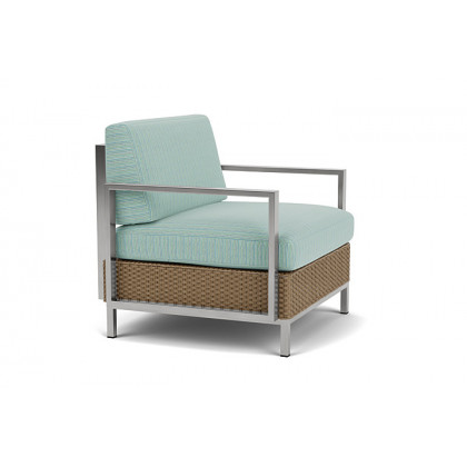 Lloyd Flanders™ Elements Lounge Chair with Stainless Steel Arms and Back - Fawn