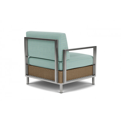 Lloyd Flanders™ Elements Lounge Chair with Stainless Steel Arms and Back - Fawn