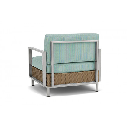 Lloyd Flanders™ Elements Lounge Chair with Stainless Steel Arms and Back - Fawn