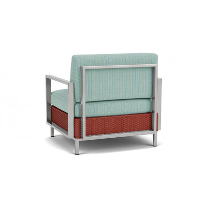 Lloyd Flanders™ Elements Lounge Chair with Stainless Steel Arms and Back - Terracotta