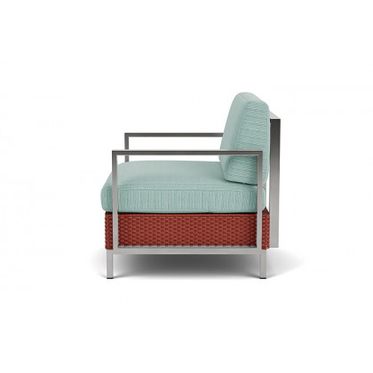 Lloyd Flanders™ Elements Lounge Chair with Stainless Steel Arms and Back - Terracotta