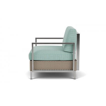 Lloyd Flanders™ Elements Lounge Chair with Stainless Steel Arms and Back - French Beige
