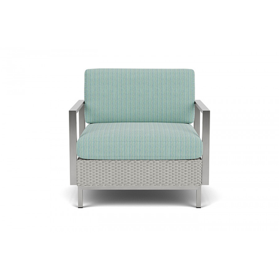 Lloyd Flanders™ Elements Lounge Chair with Stainless Steel Arms and Back - Platinum