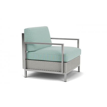 Lloyd Flanders™ Elements Lounge Chair with Stainless Steel Arms and Back - Platinum