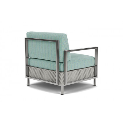 Lloyd Flanders™ Elements Lounge Chair with Stainless Steel Arms and Back - Platinum