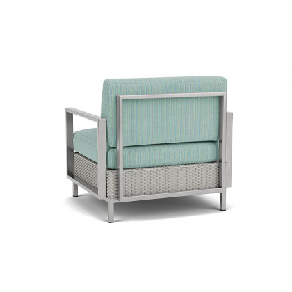 Lloyd Flanders™ Elements Lounge Chair with Stainless Steel Arms and Back - Platinum