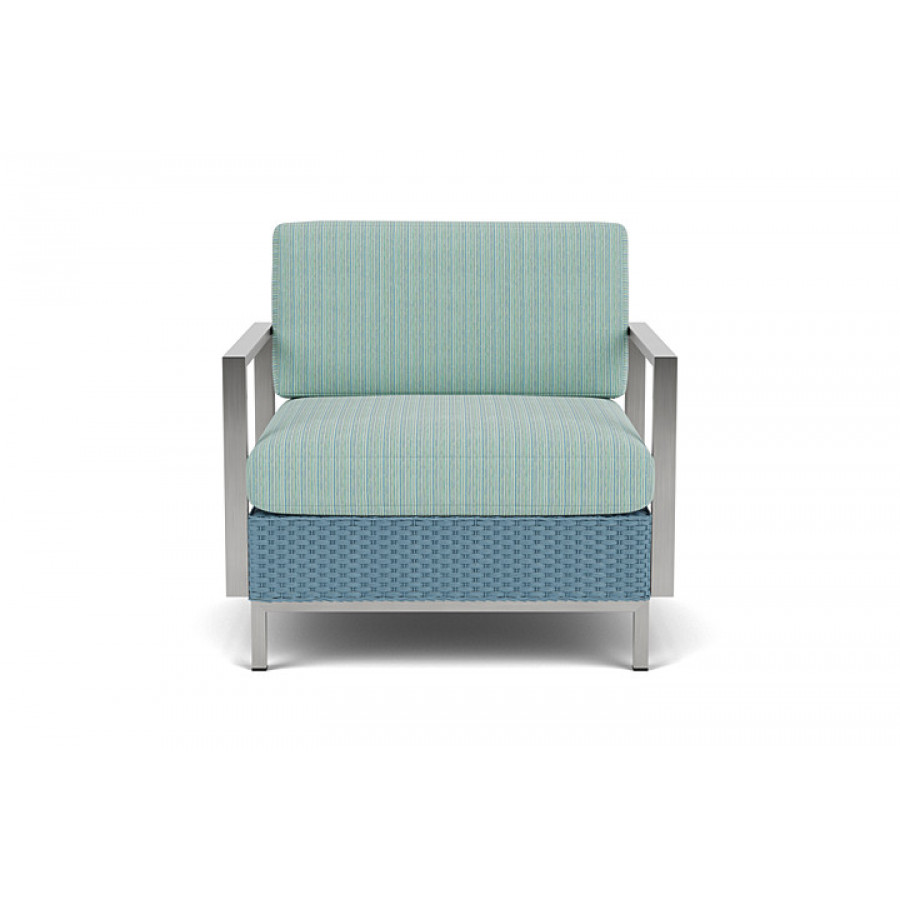 Lloyd Flanders™ Elements Lounge Chair with Stainless Steel Arms and Back - Stillwater