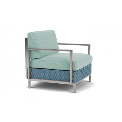 Lloyd Flanders™ Elements Lounge Chair with Stainless Steel Arms and Back - Stillwater
