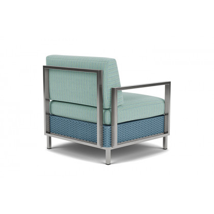 Lloyd Flanders™ Elements Lounge Chair with Stainless Steel Arms and Back - Stillwater
