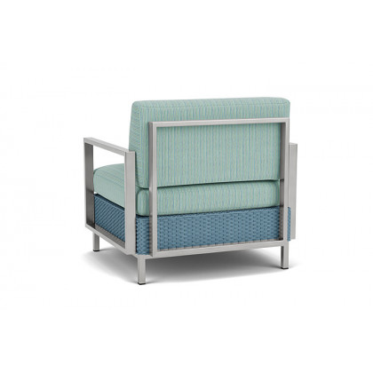 Lloyd Flanders™ Elements Lounge Chair with Stainless Steel Arms and Back - Stillwater