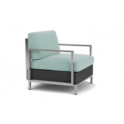 Lloyd Flanders™ Elements Lounge Chair with Stainless Steel Arms and Back - Charcoal