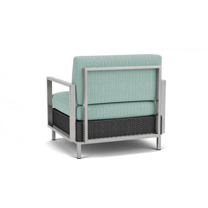 Lloyd Flanders™ Elements Lounge Chair with Stainless Steel Arms and Back - Charcoal
