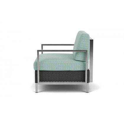 Lloyd Flanders™ Elements Lounge Chair with Stainless Steel Arms and Back - Charcoal