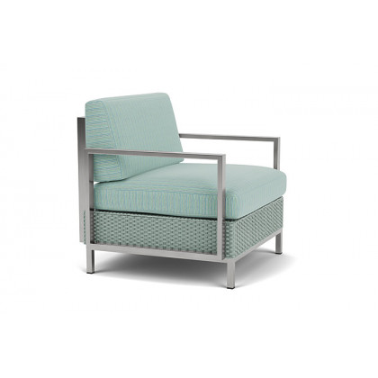 Lloyd Flanders™ Elements Lounge Chair with Stainless Steel Arms and Back - Sea Glass