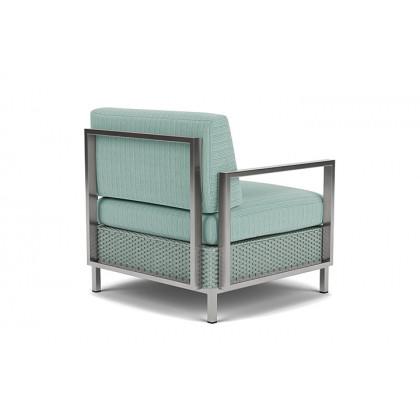 Lloyd Flanders™ Elements Lounge Chair with Stainless Steel Arms and Back - Sea Glass