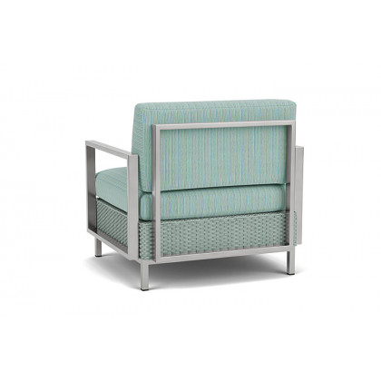 Lloyd Flanders™ Elements Lounge Chair with Stainless Steel Arms and Back - Sea Glass