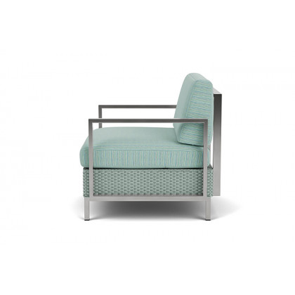 Lloyd Flanders™ Elements Lounge Chair with Stainless Steel Arms and Back - Sea Glass