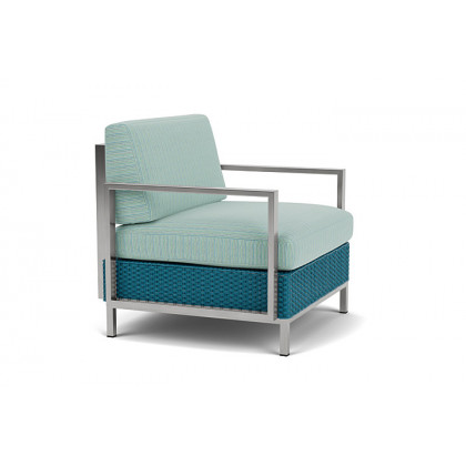 Lloyd Flanders™ Elements Lounge Chair with Stainless Steel Arms and Back - Peacock