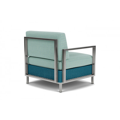 Lloyd Flanders™ Elements Lounge Chair with Stainless Steel Arms and Back - Peacock