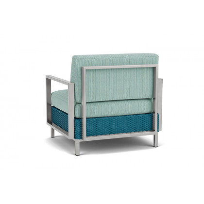 Lloyd Flanders™ Elements Lounge Chair with Stainless Steel Arms and Back - Peacock